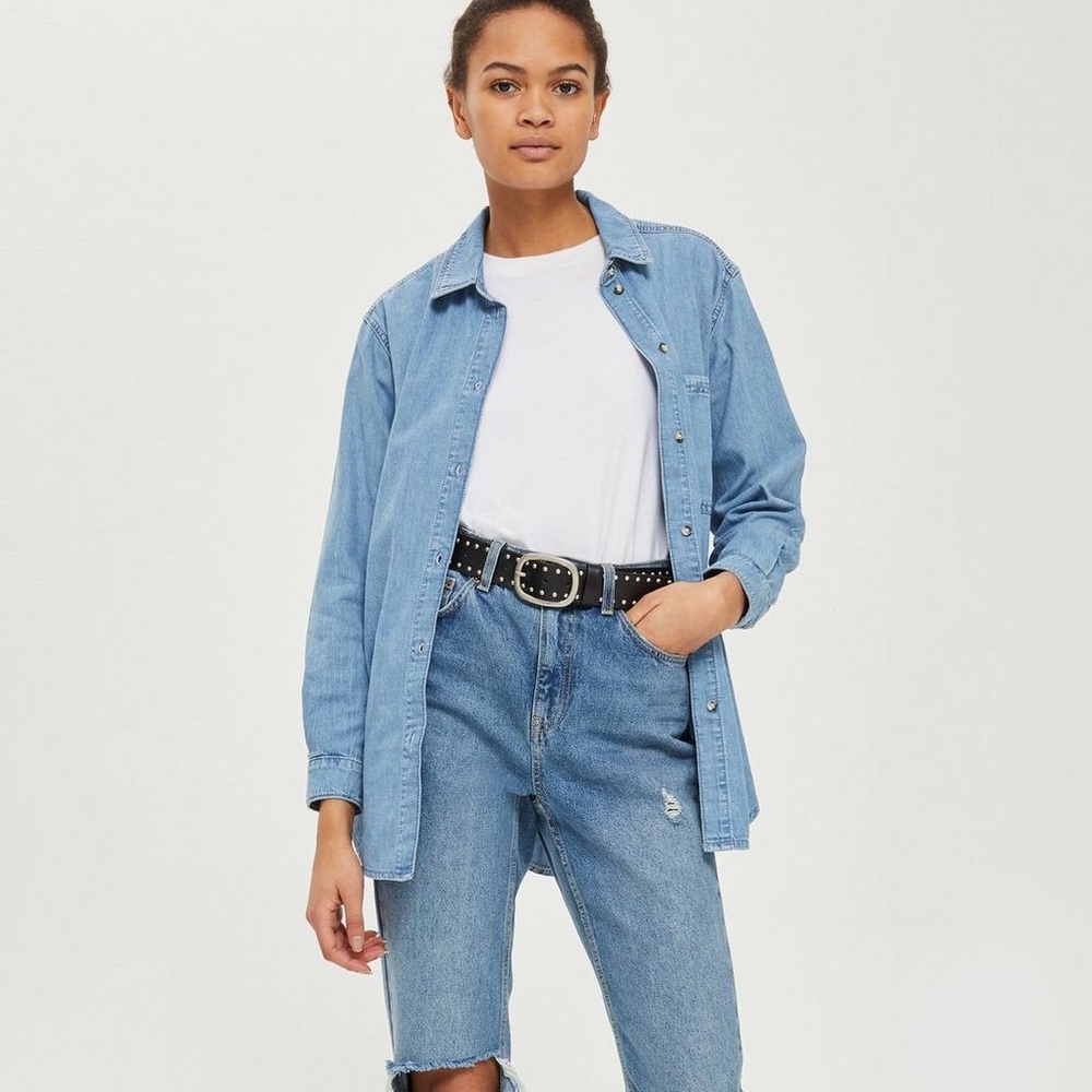 Topshop Denim Button Down